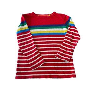 Mini Boden Striped Tee Red Size 5-6Y